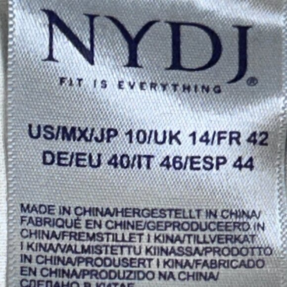 NYDJ Jeans Women's Size 10 Floral Sheri Slim Lift x Tuck Ankle Straight Beach - Picture 8 of 13